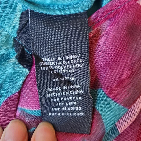 ZAC & RACHEL | Square Neck Mesh Top in Deep Lake sz 2X - Picture 7 of 8